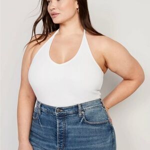 White Halter Top Size M